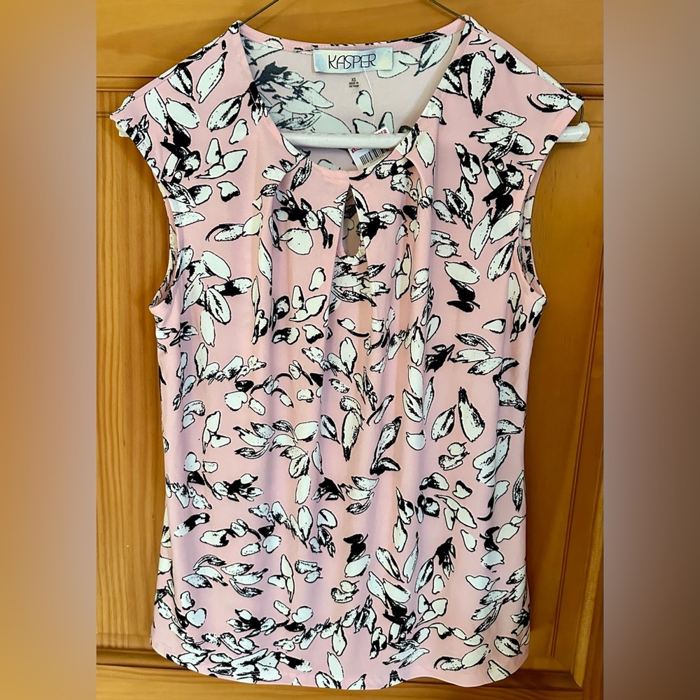 Kasper Pink Floral Blouse